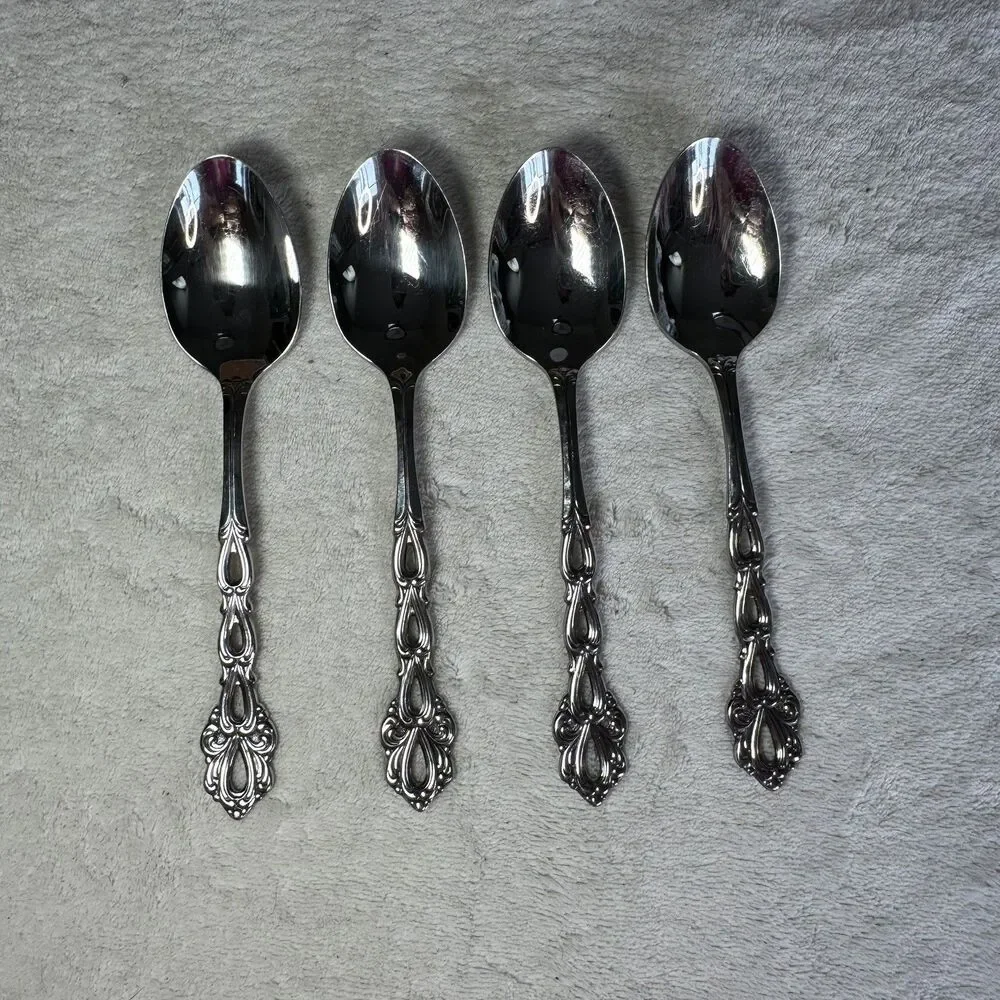 4-Teaspoons Set Of 4 Oneida Chandelier Community Glossy Stainless Flatware MCM